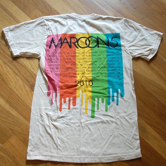 Maroon 5 2010 Concert Tour Graphic T Shirt Band Shirt Adam Levine - Picture 4 of 4